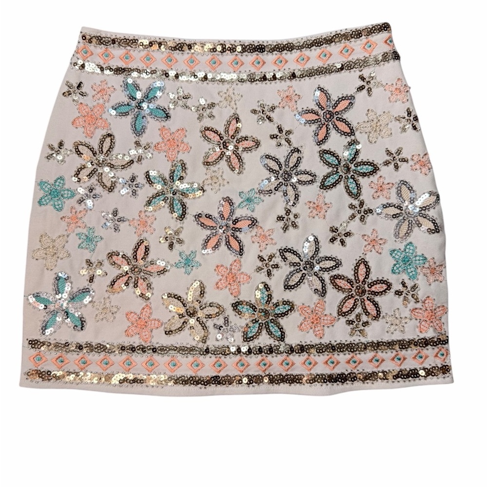 Floral Sequin Mini Skirt Y2K - Picture 6 of 6
